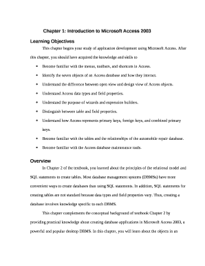 This chapter begins your study of application development using Microsoft Access