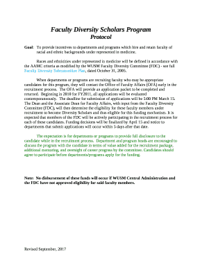 Faculty Diversity Scholars Program