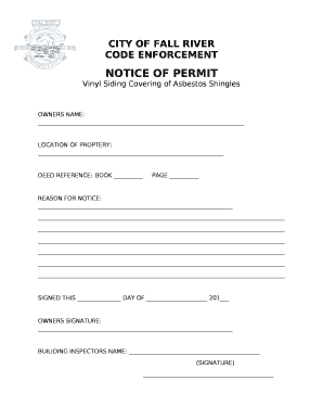 NOTICE OF PERMIT