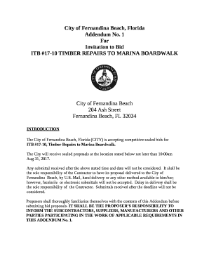 ITB #17-10 TIMBER REPAIRS TO MARINA BOARDWALK