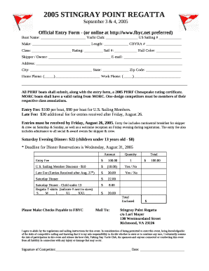 Official Entry Form - (or online at http://www