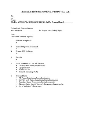 Research topics