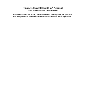 Francis Howell North 4th Annual template