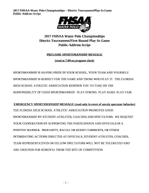 District Tournament/First-Round Play-In Game