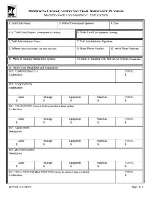 Minnesota Cross-Country Ski Trail Assistance Program