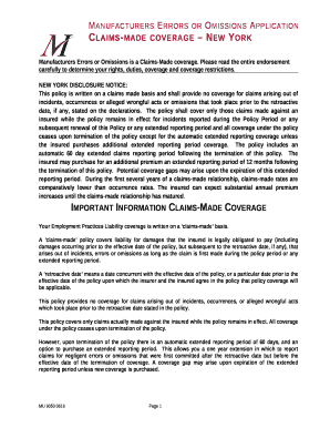 NEW YORK DISCLOSURE NOTICE:
