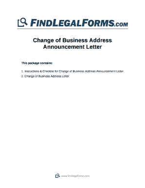 Change Of Address Letter Templates from www.pdffiller.com