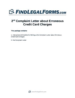 2nd Complaint Letter about Erroneous Credit Card Charges