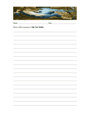 Write a Brief summary of Rip Van Winkle
