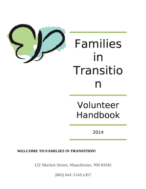 WELCOME TO FAMILIES IN TRANSITION