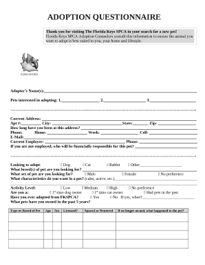 Adopters Name(s): Doc Template | pdfFiller
