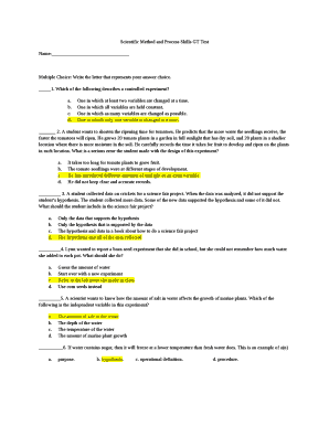 Scientific method template word