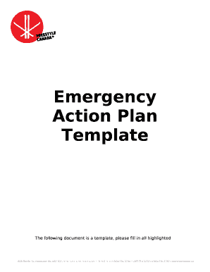 The following document is a template, please fill in all highlighted areas