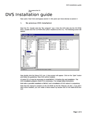 DVS Installation guide