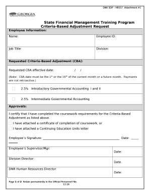State Financial Management Training Program