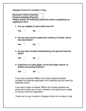Please answer the following questions before completing our application form
