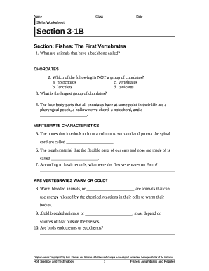 Section 30 1 the chordates answer key