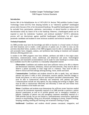 EMS Program Technical Standards