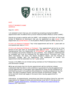 I am pleased to learn that you are considering accepting employment/WOC appointment with the White River Junction Veterans Affairs Medical Center (VAMC)