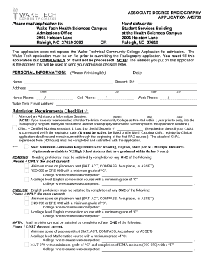 ASSOCIATE DEGREE RADIOGRAPHY