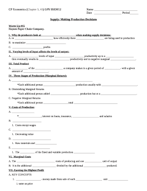 CP Economics (Chapter 5, #3) GPS SSEM12Name