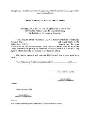 Should be executed in 3 copies in the GOCC/LGU/TEI letterhead, preferably with institutional logo)