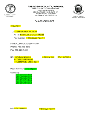 fax cover sheet attn