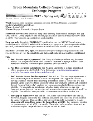 What: An academic exchange program between GMC and Nagoya University (undergraduate) School of Law