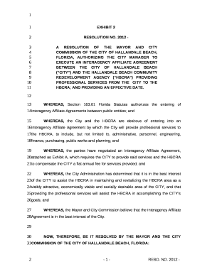 A RESOLUTION OF THE MAYOR AND CITY COMMISSION OF THE CITY OF HALLANDALE BEACH, FLORIDA, AUTHORIZING THE CITY MANAGER TOEXECUTE AN INTERAGENCY AFFILIATE AGREEMENT BETWEEN THE CITY OF HALLANDALE BEACH (CITY) AND THE HALLANDALE BEACH COMMUNITY