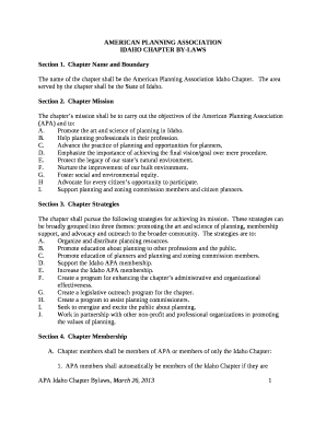 IDAHO CHAPTER BY-LAWS