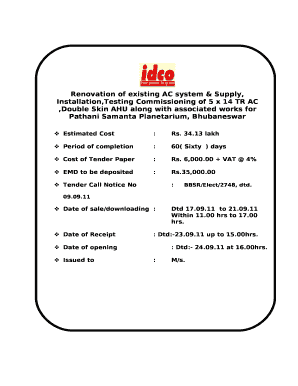 government of orissa bid document - Tenders India