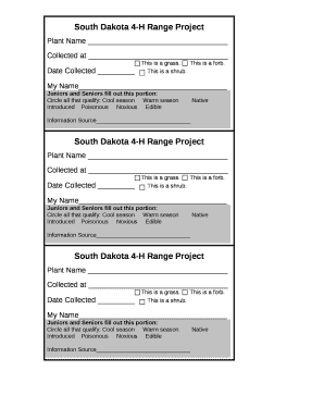 South Dakota 4-H Range Project