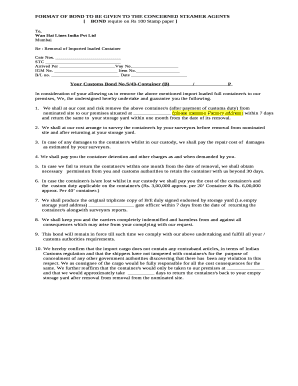 Wan hai bond format 2022