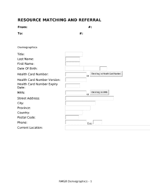 RESOURCE MATCHING AND REFERRAL