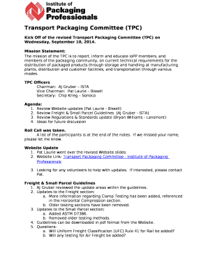 Transport Packaging Committee (TPC)
