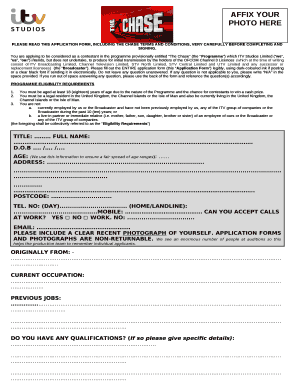 PLEASE READ THIS APPLICATION FORM, INCLUDING THE CHASE TERMS AND CONDITIONS, VERY CAREFULLY BEFORE COMPLETING AND SIGNING