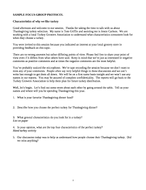 Group protocol template