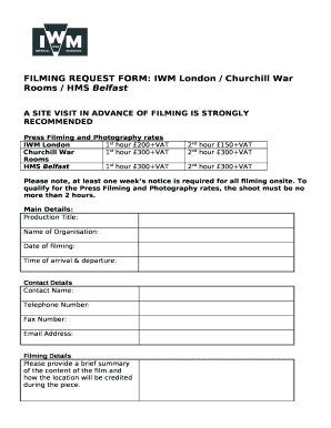 Filming Request Iwm London Churchill War Rooms Hms