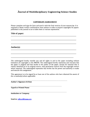 Journal of Multidisciplinary Engineering Science Studies