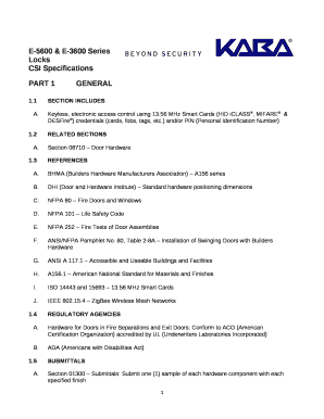 E-5600 & E-3600 Series Locks
