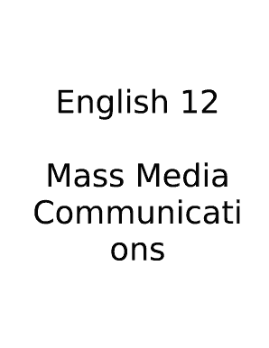 Mass Media Communications