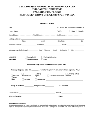 TALLAHASSEE MEMORIAL BARIATRIC CENTER