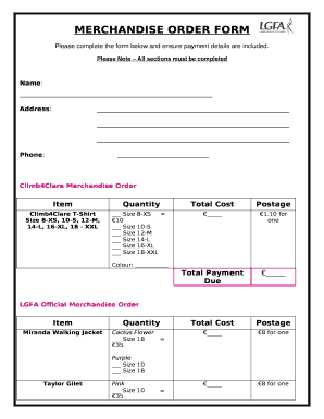 Please Note All sections must be completed
