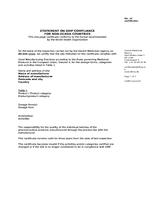 Statement on gmp compliance for non-ec/eea countries