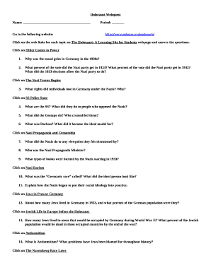 Holocaust Webquest