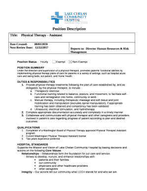 Title:Physical Therapy - Assistant