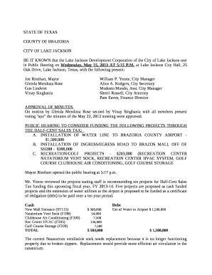 BE IT KNOWN that the Lake Jackson Development Corporation of the City of Lake Jackson met in Public Hearing on Wednesday, May 15, 2013 AT 5:15 P