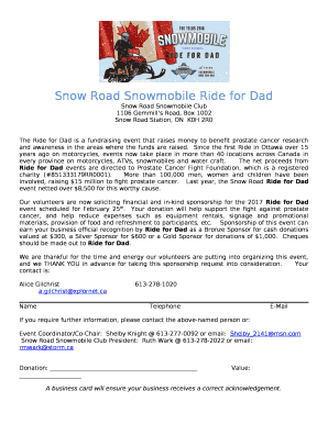 Snow Road Snowmobile Ride for Dad