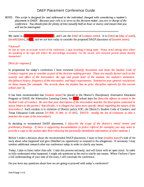 DAEP Placement Conference Guide