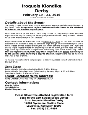 Details about the Event: